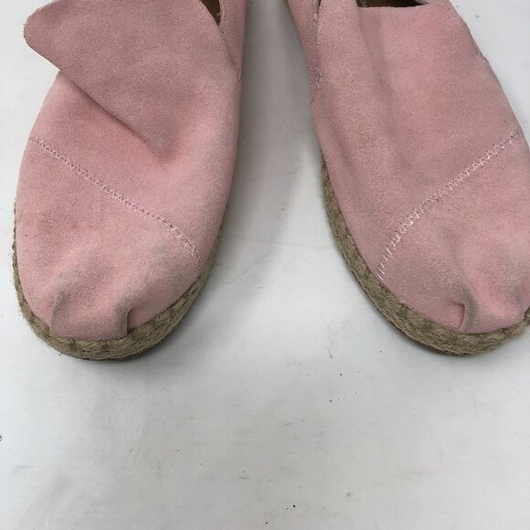 Toms Pink Suede Alpargata Espadrille 7 - Picture 8 of 10
